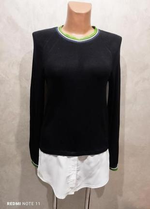 581.стильний комбінований віскозний лонгслів німецької компанії rainbow