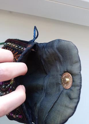 Велюрова міні сумочка гаманець вишивка ручна робота6 фото