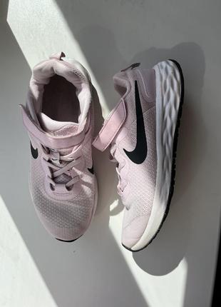 Детские кроссовки nike revolution 6 n розовые кроссовки nike для девочки 34 найк текстильные кроссовки из ткани2 фото