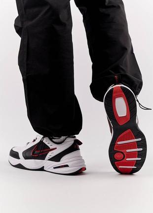 Мужские кроссовки nike air monarch black red6 фото