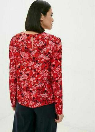 Віскозна блуза квітковий принт marks & spencer3 фото