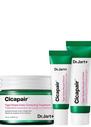 Набор уменьшающий покраснения dr.jart+ cicapair tiger grass re.pair color correcting treatment