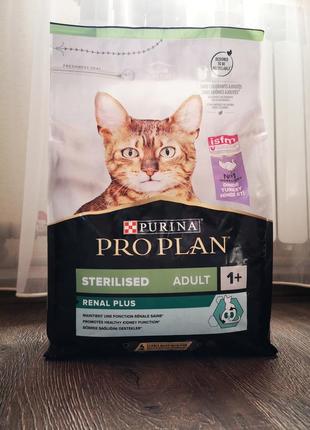 Purina proplan sterilised 1 + для стерилизованных котов с iндейкой1 фото