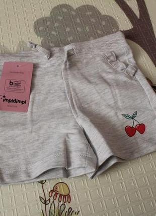 Шорти для дівчинки з кишенями 86-92 розмір