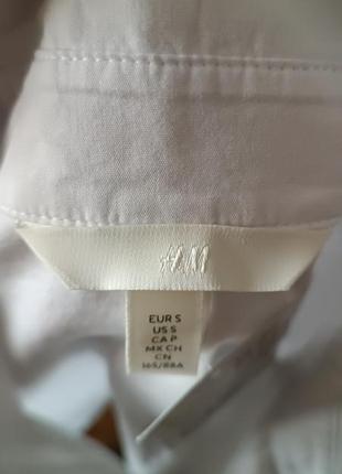 Стильна біла сорочка кроп від h&m9 фото