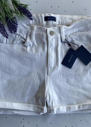 Шорти gant джинсові шорти розмір 170 s  xs бермуди білі1 фото