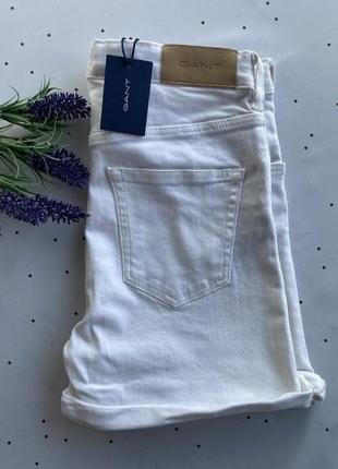 Шорти gant джинсові шорти розмір 170 s  xs бермуди білі3 фото