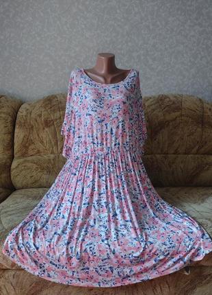 Легкое летнее платье вискоза трикотаж р.241 фото