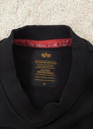 Свитшот alpha industries big logo black sweat6 фото