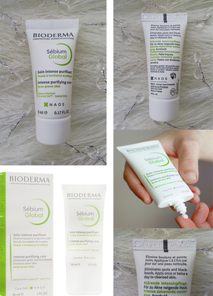 🍃bioderma sebium global оздоровлюючий крем проти акне