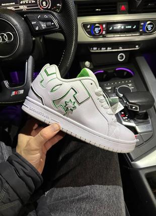 Ознакомьтесь с нашими кроссовками dc sneakers white/green4 фото