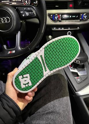 Ознайомтеся з нашими кросівками dc sneakers white/green7 фото