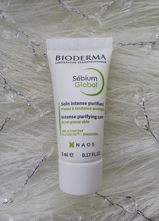🍃bioderma sebium global оздоравливающий крем против акне2 фото
