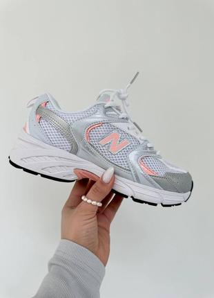 Кроссовки new balance 530 white silver pink