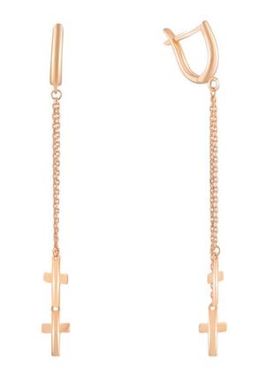 Золоті сережки ogosilver без каменів (2094050)