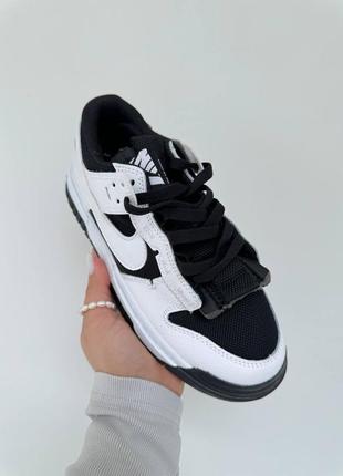 Кроссовки nike air dunk low jumbo white/balck2 фото