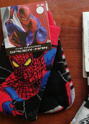 Махровые носки человек паук 27-30 cimpa турция с антискользяшками тормозками