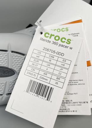 Кроссовки ﻿crocs ﻿literideTM 360 pacer 36-37 г.7 фото