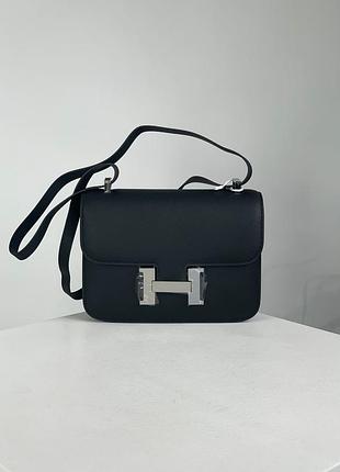 Сумка кожаная черная