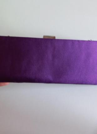 Клатч атласный фиолетового колеа, next 6