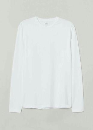 Білий лонгслів / футболка з довгими рукавами