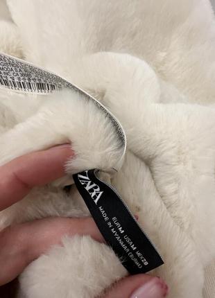Двусторонний бомбер искусственный мех zara l-xl новый без бирки4 фото