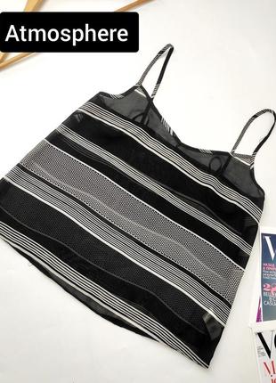 Женская майка на бретелях шифон в полоску от бренда atmosphere m