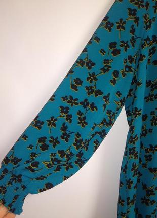 Удлиненная блуза в цветочный принт 20/54-56 размера2 фото