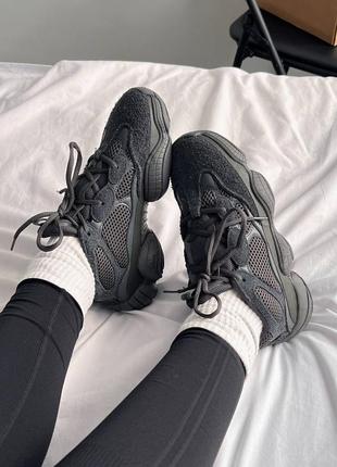 Кросівки adidas yeezy 500 utility black chunky2 фото