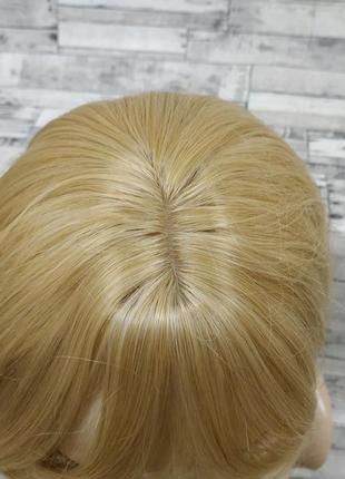 7798 перука блонд хвилястий з челкою та проділом довгий жіночий 70 см3 фото