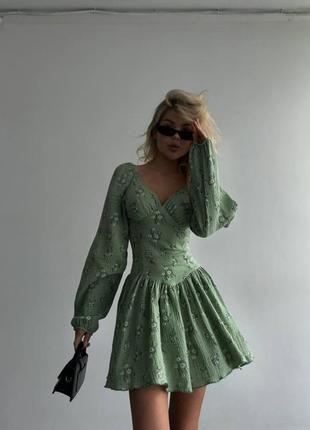 Легкий мусліновий комбінезон, бавовняна сукня, хлопковое платье-комбинезон1 фото