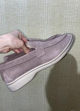 Жіночі лофери, натуральна замша