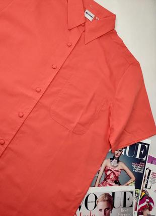 Рубашка женская с короткими рукавами кораллового цвета от бренда damart 143 фото
