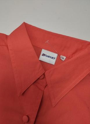 Рубашка женская с короткими рукавами кораллового цвета от бренда damart 144 фото