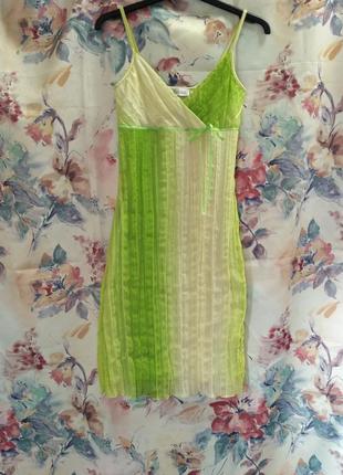 Плаття салатового кольору на бретельках, xanaka