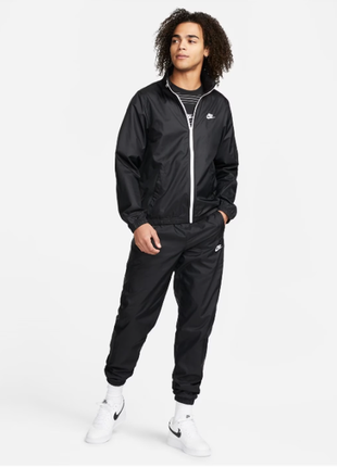 Оригинальный nike sportswear club lined woven track suit dr3337-010 спортивный костюм
