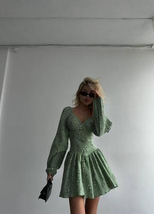 Легкий жіночий комбінезон- сукня з мусліну7 фото