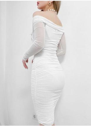 Біла сукня-сіточка6 фото
