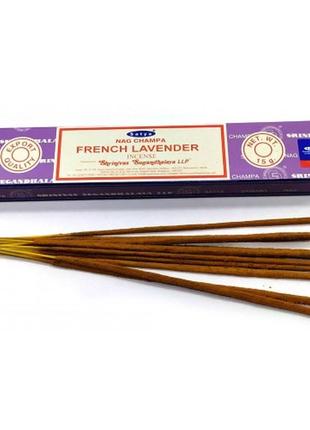 Благовонія french lavender (французька лаванда) satya масалу пахощі 12 шт/уп