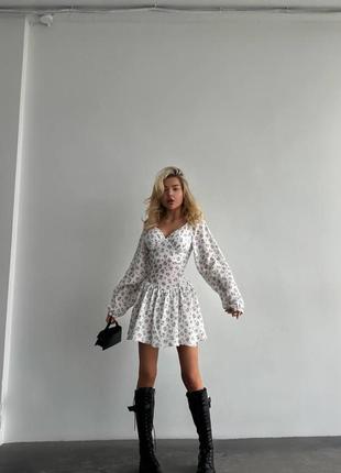 Легкий жіночий комбінезон- сукня з мусліну8 фото