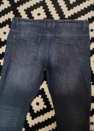 Джинсы мужские синие плотные широкие прямые mom original denim, размер 3xl6 фото