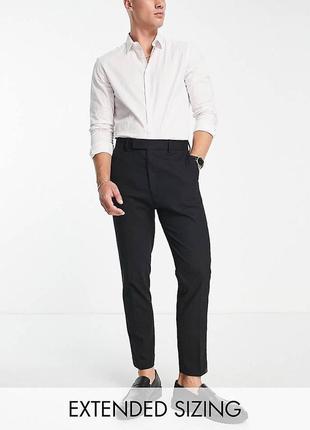 Черные зауженные брюки asos design 382 фото