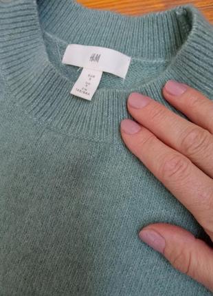 Свитер пуловер джемпер/ светер оливкового цвета/ светер с соблюдением шерсти/ теплый мирер4 фото