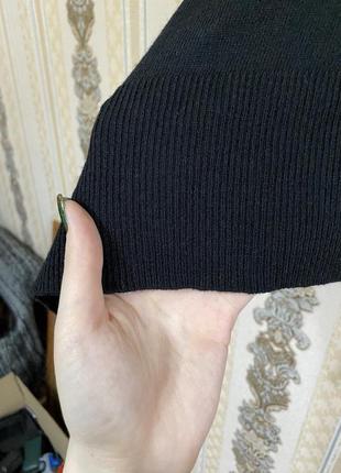 Стильний светр накидка, чорне пончо оверсайз6 фото