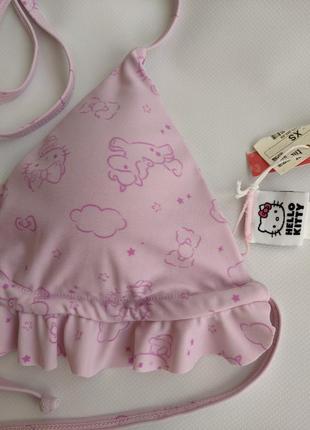 Топ от купальника hello kitty cropp на завязках с оборками4 фото