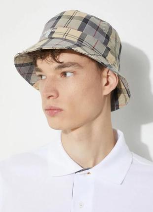 Чоловіча панама barbour tartan bucket hat2 фото