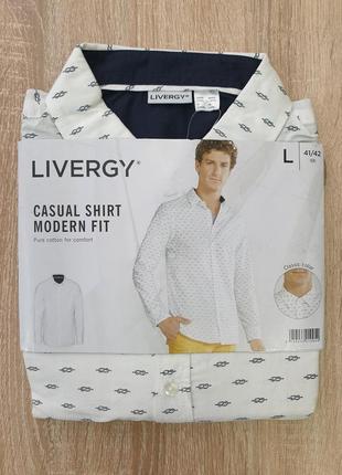 Livergy - xl-xxl - сорочка чоловіча біла рубашка мужская6 фото