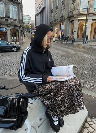 Трендова спідниця максі з леопардовим принтом 💕 довга спідниця в лео принт2 фото
