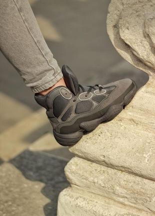 Женские кроссовки adidas yeezy 500 hight utility black