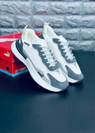 Puma кросівки чоловічі сіро-білі розміри 40-44